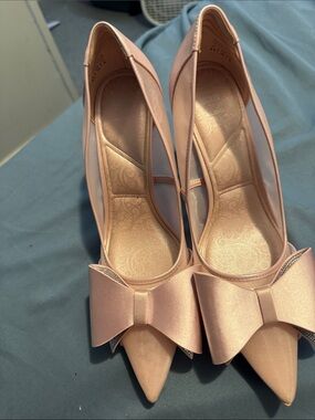 ALDO Blush Pink Pointed-Toe Heels with Bow